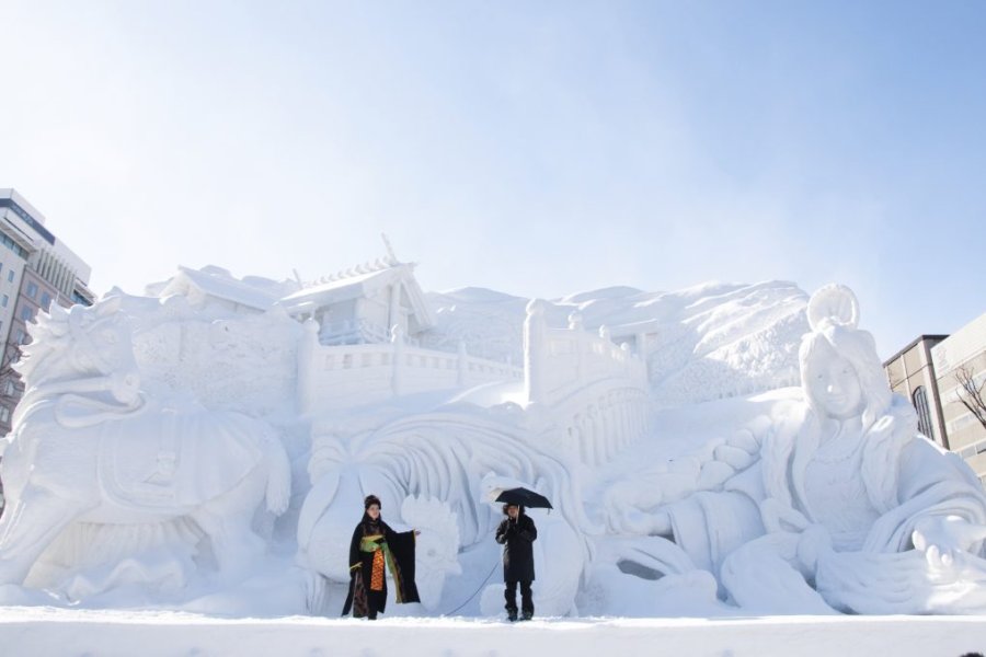 Sapporo - rzeźba na festiwalu śniegu