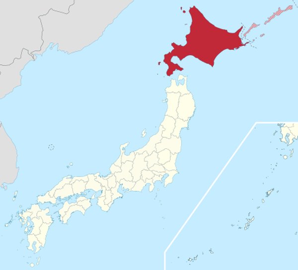 wyspa Hokkaido mapa